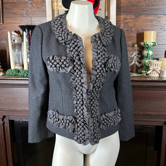 J CREW HEATHER CHARCOAL FALL ASTRID JACKET